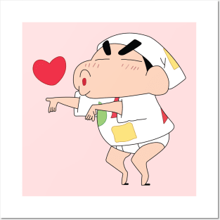 Funny Shinchan Being Playful Posters and Art